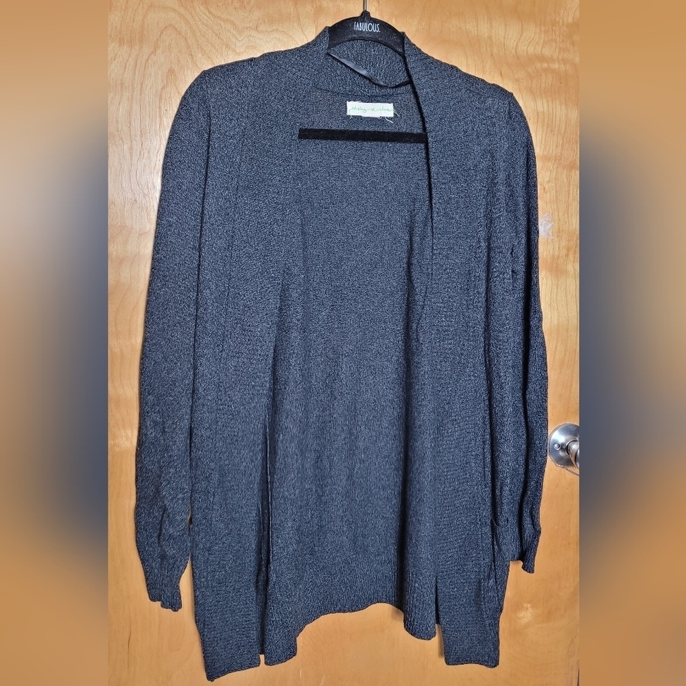 Anthropologie Staring At Stars Navy Blue Marled Cardigan Sz L